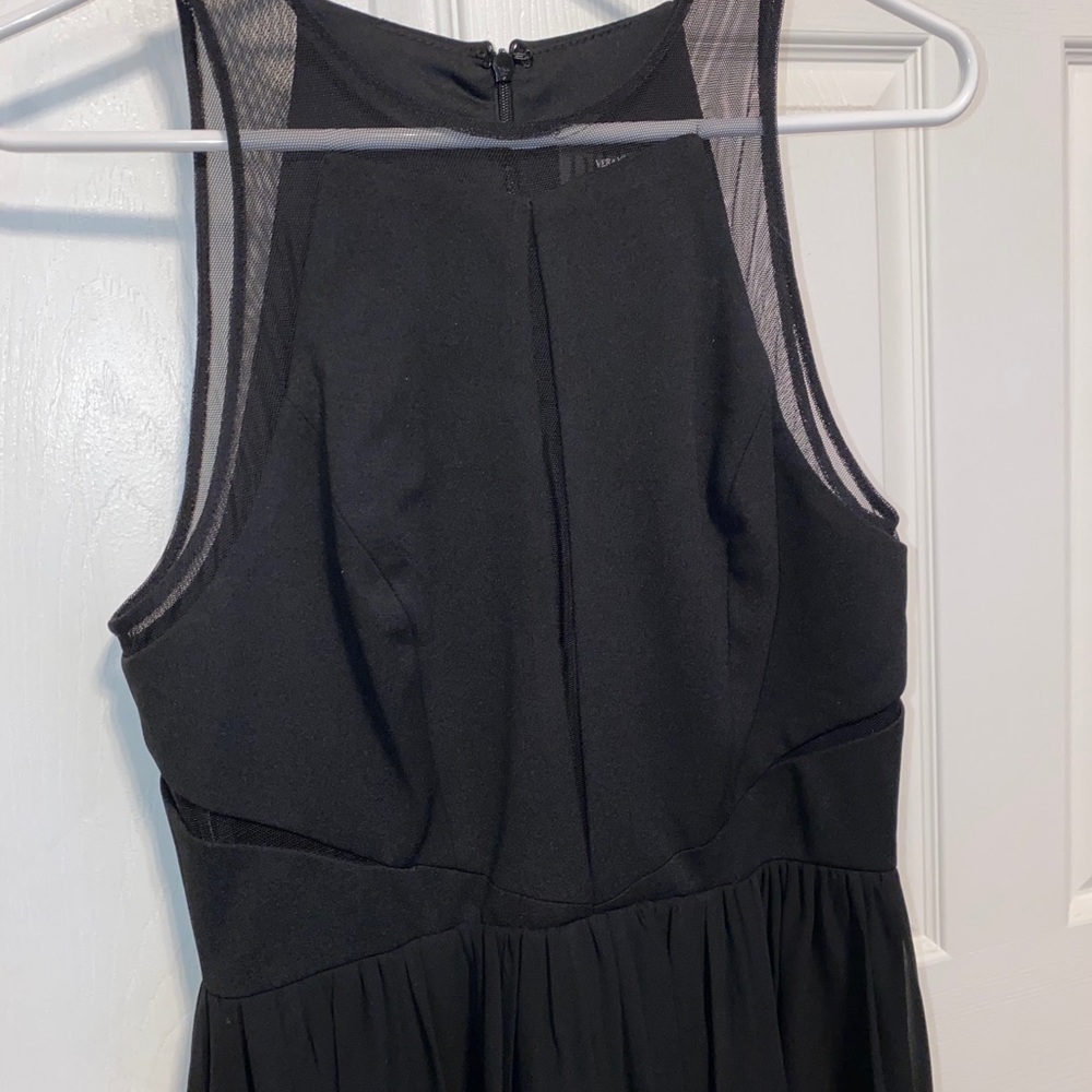 Vera Wang Mesh Cutout Sleeveless Gown - Picture 7 of 8